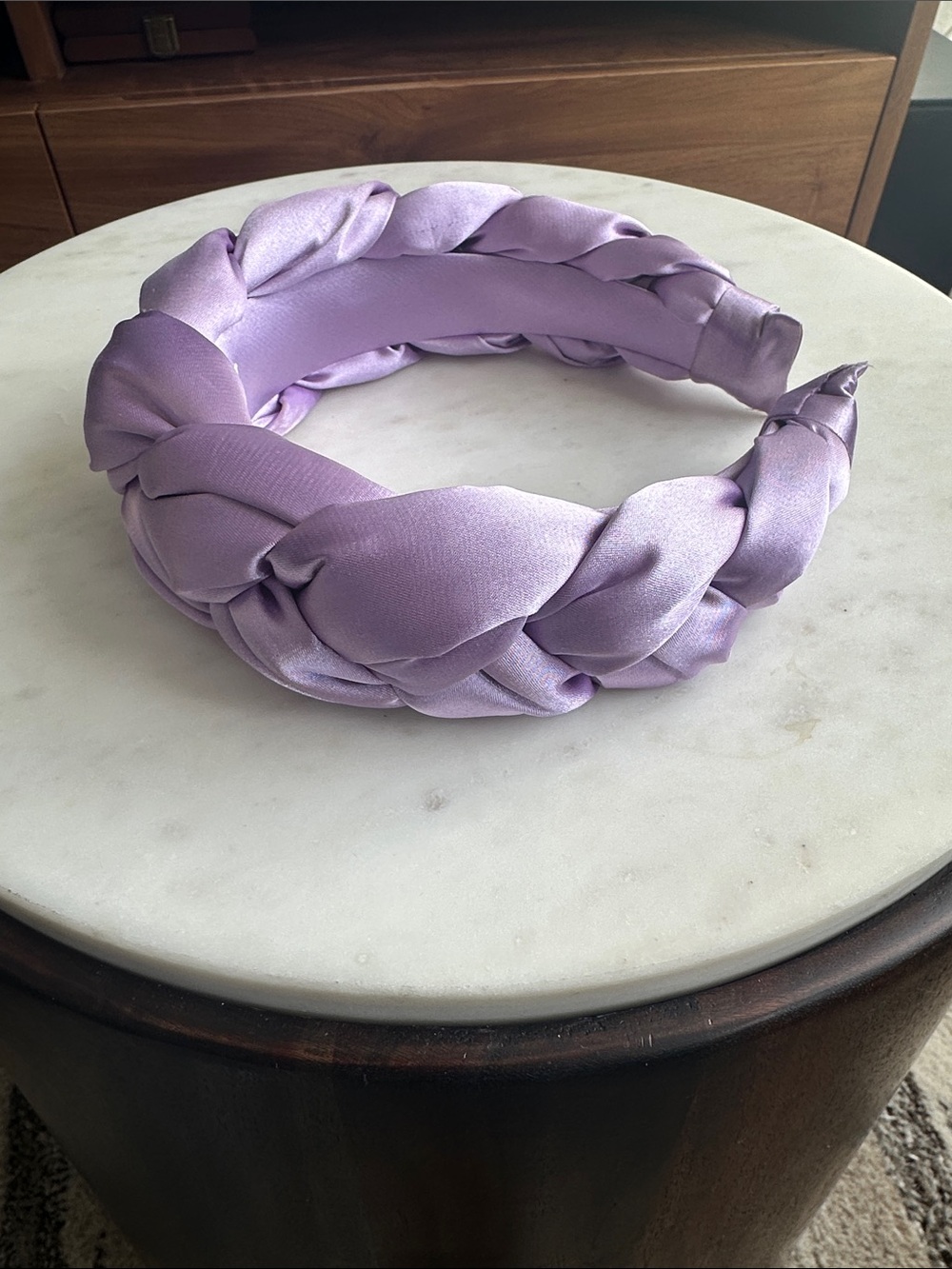 Lavender Braided Satin Headband - Women Accessories